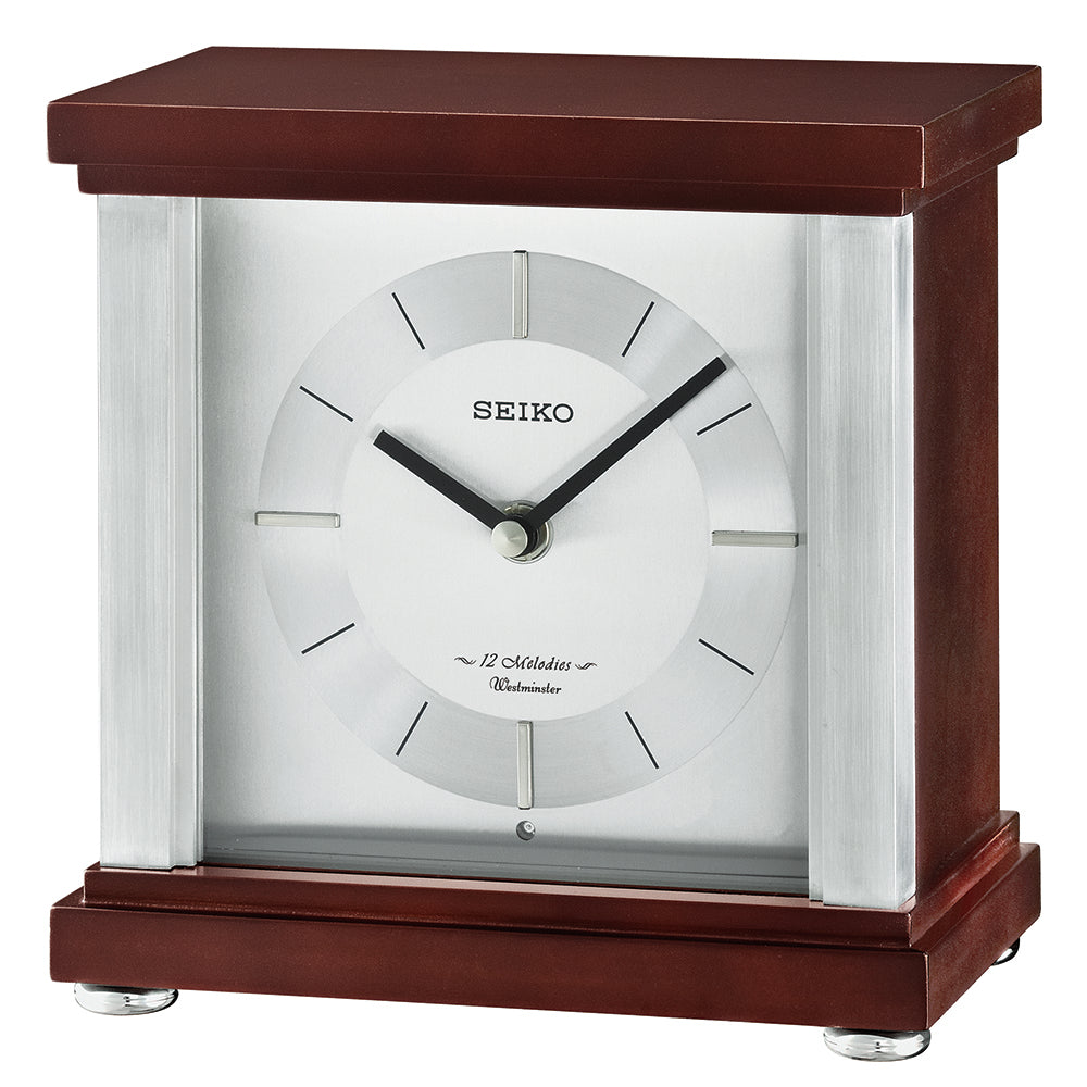 QXW247B - Seiko Wooden Mantle Clock