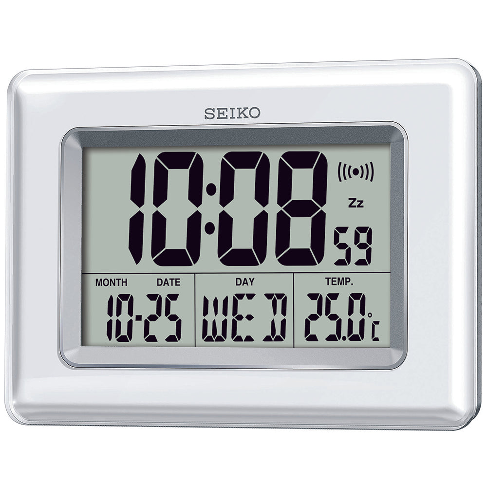 Seiko Plastic Digital Wall Clock With Thermometer