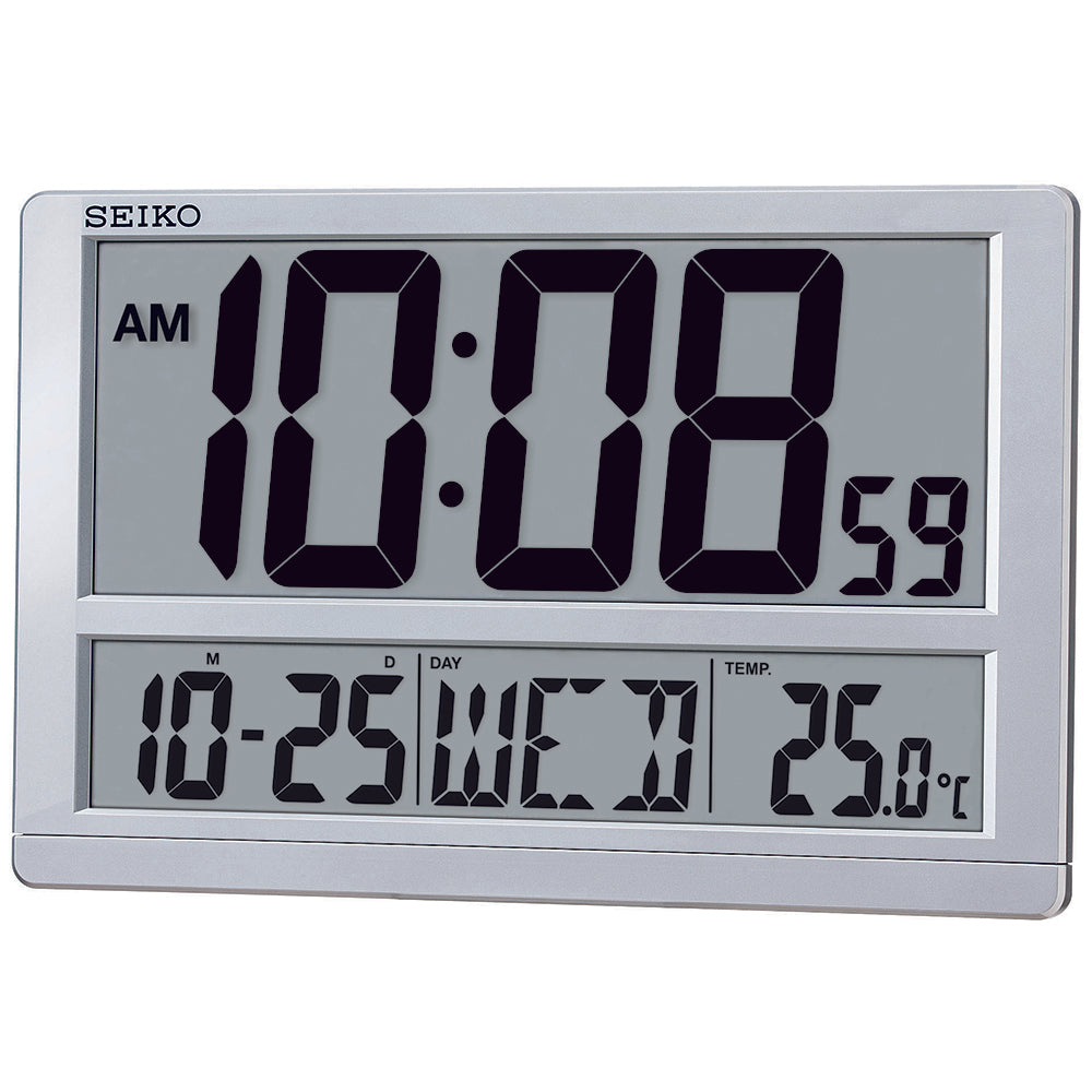 Seiko Plastic Wall Clock With Thermometer