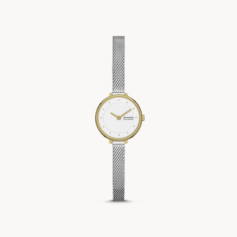 Skagen Gitte Lille Two-Hand Silver Stainless Steel Mesh Watch