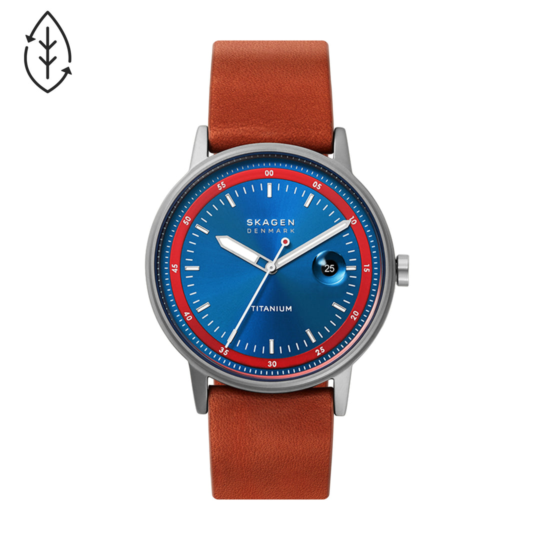 SKAGEN ANALOG WATCH 0 JWL SS LEATHER STRAP