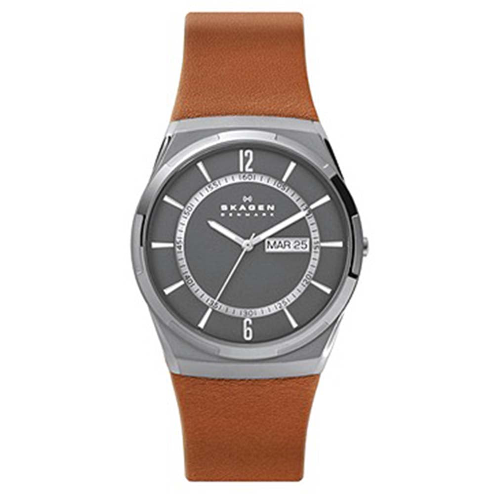 SKAGEN ANALOG WATCH 0 JWL SS LEATHER STRAP