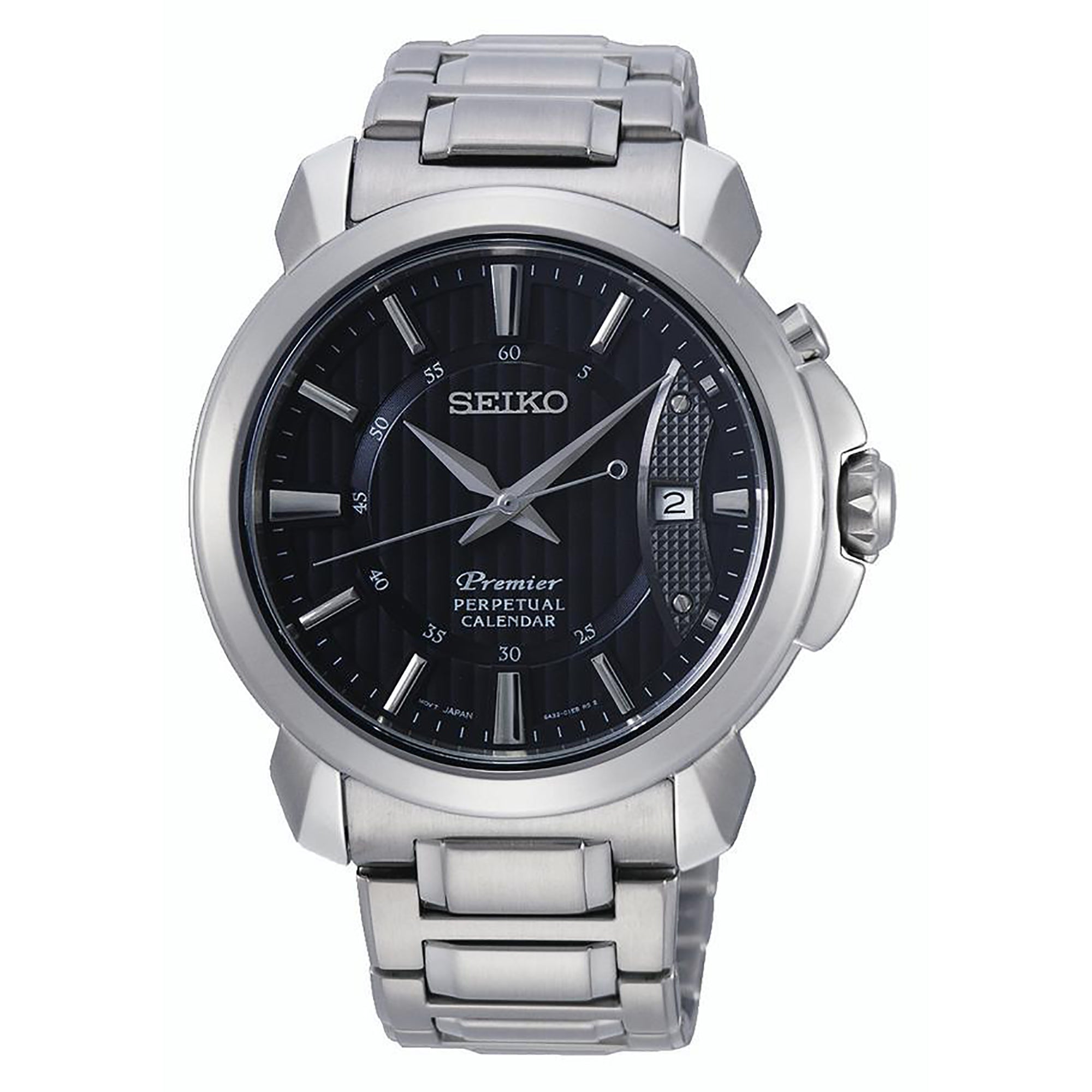 Seiko men's perpetual top calendar watch