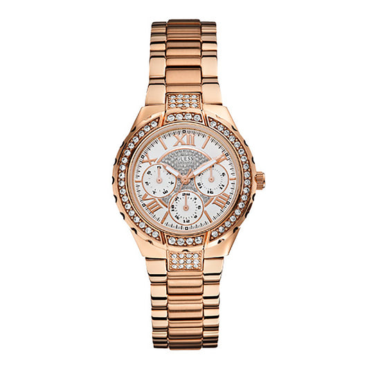 Guess Women's Watch Rose Gold Tone Case Quartz
