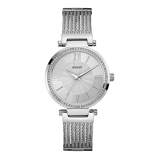 Guess Women's Watch Silver Tone Case Quartz
