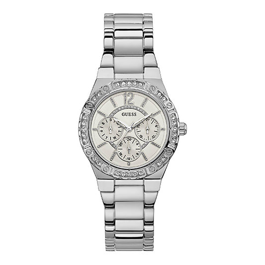 Guess Women's Watch Silver Tone Case Quartz