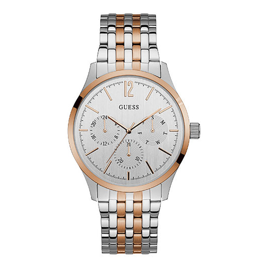 Guess Men's Watch Silver Tone/Rose Gold Tone Case Quartz
