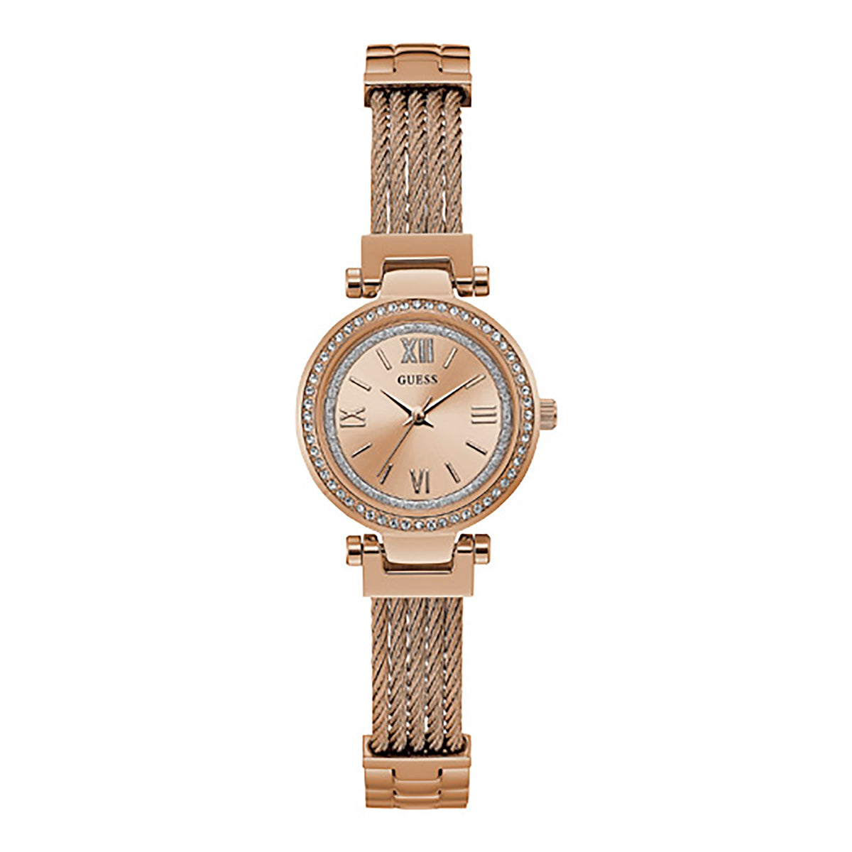Guess Women's Watch Rose Gold Tone Case Quartz