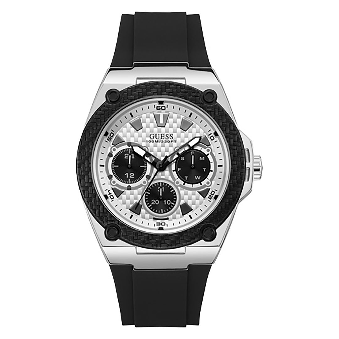 Guess Men's Watch Silver Tone/Black Case Quartz