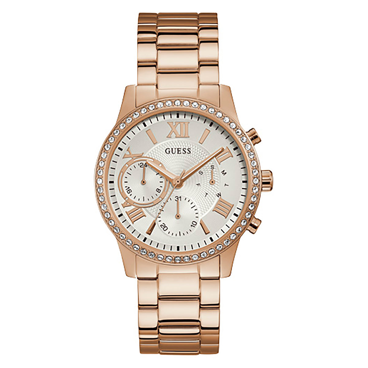 Guess Women's Watch Rose Gold Tone Case Quartz
