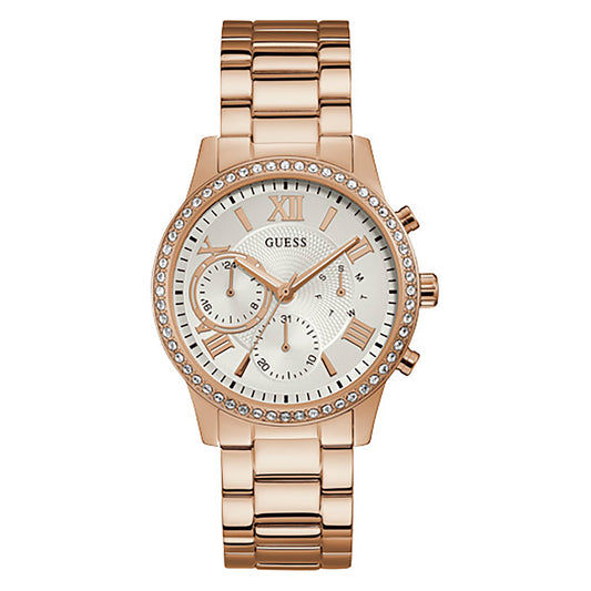 Guess Women's Watch Rose Gold Tone Case Quartz