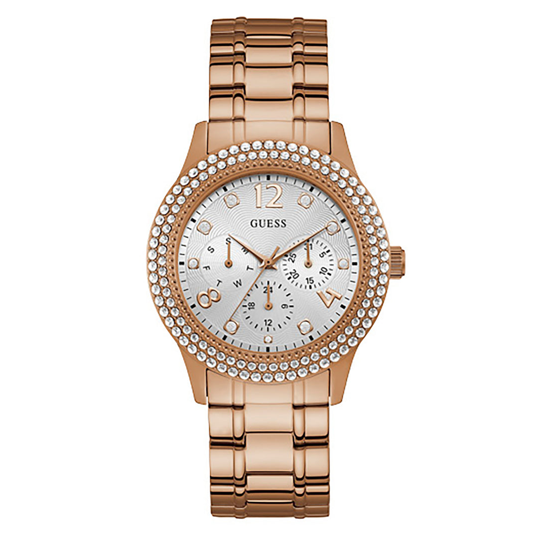 Guess Women's Watch Rose Gold Tone Case Quartz