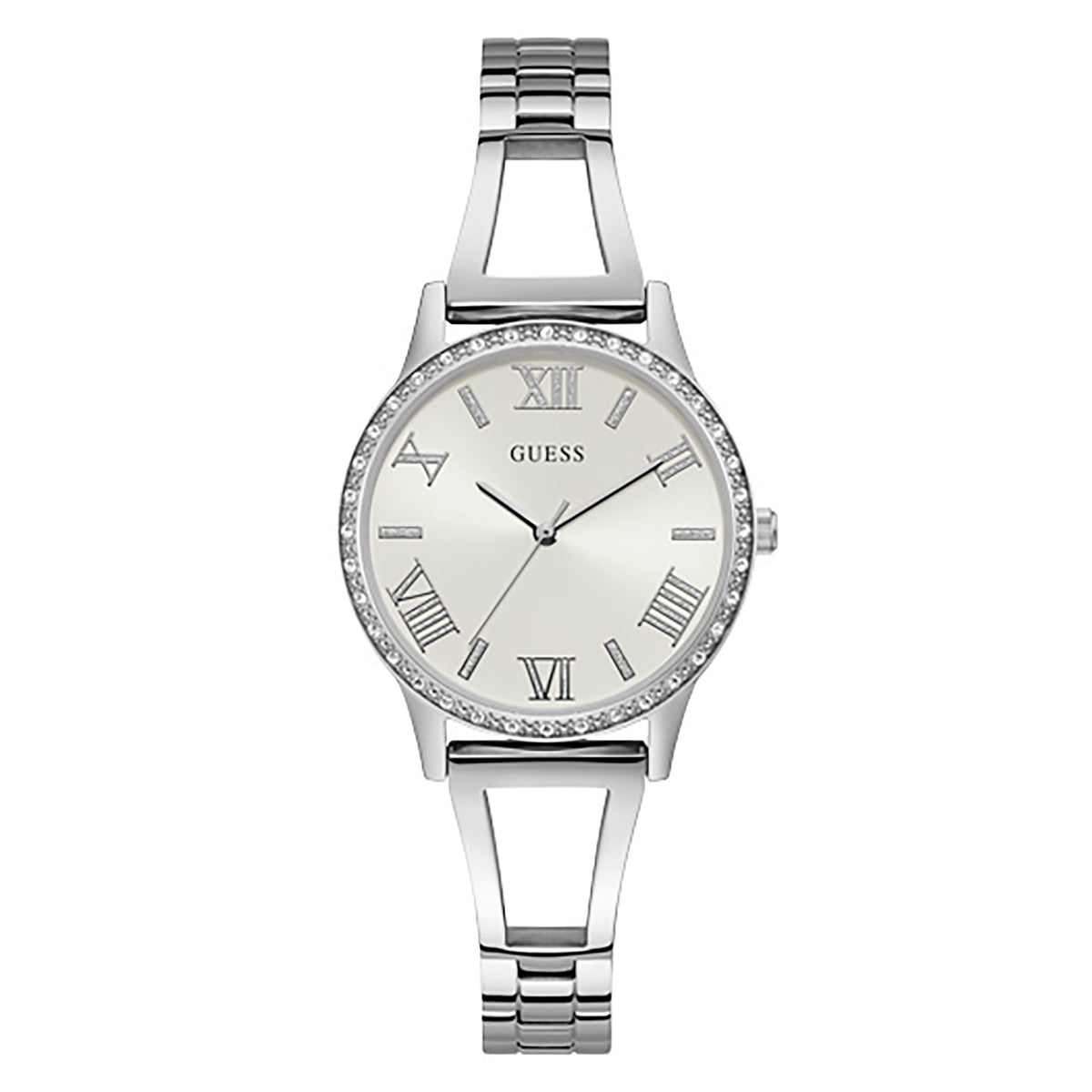 Guess Women's Watch Silver Tone Case Quartz