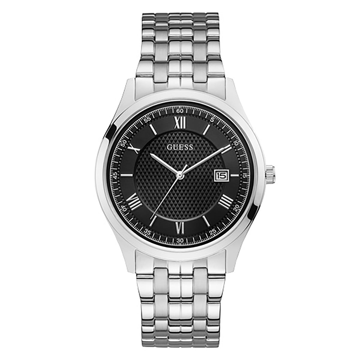 Guess Men's Watch Silver Tone Case Quartz
