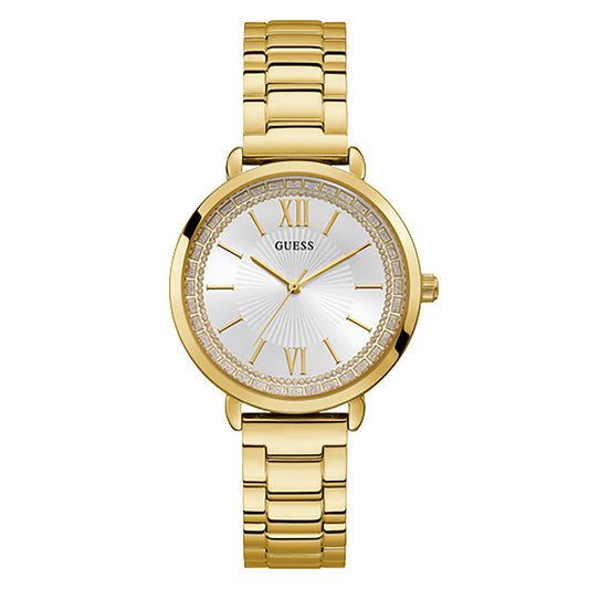 Guess Women's Watch Gold Tone Case Quartz