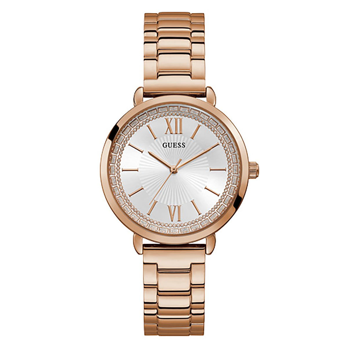 Guess Women's Watch Rose Gold Tone Case Quartz
