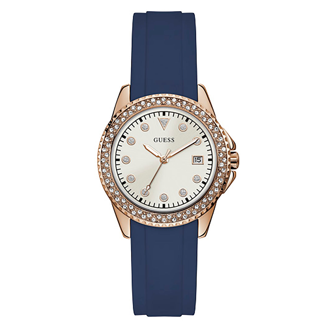 Guess Women's Watch Rose Gold Tone Case Quartz