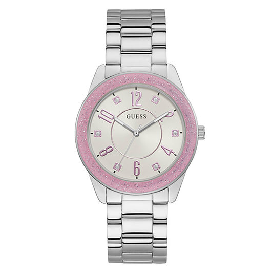 Guess Women's Watch Silver Tone Case Quartz