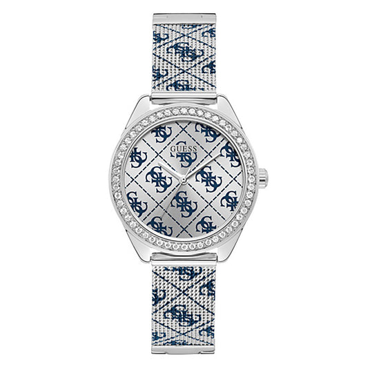 Guess Women's Watch Silver Tone Case Quartz
