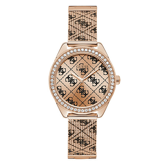 Guess Women's Watch Rose Gold Tone Case Quartz