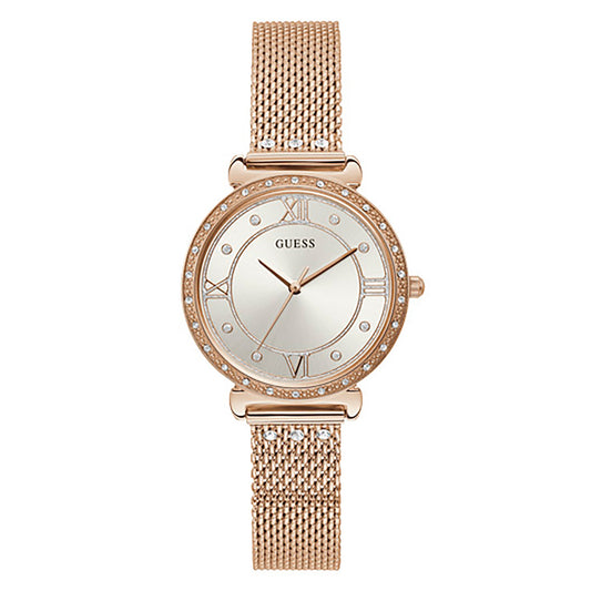 Guess Women's Watch Rose Gold Tone Case Quartz