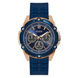 Guess Men's Watch Rose Gold Tone/Blue Case Quartz