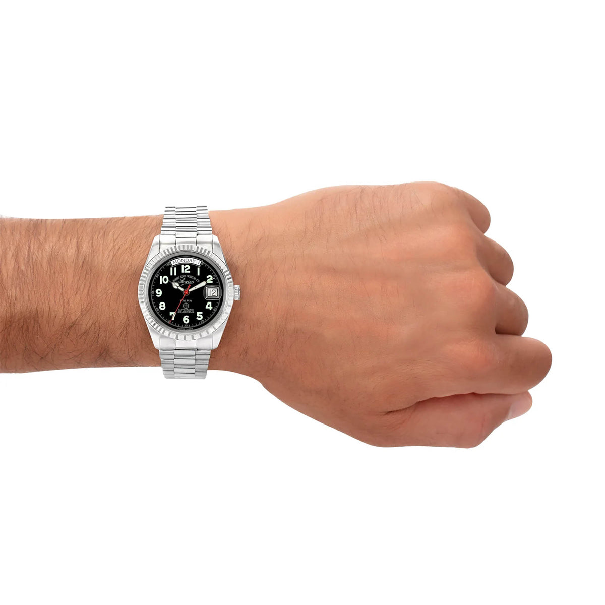 West End The Classics Gents Automatic 37mm Stainless Steel Watch Black Dial