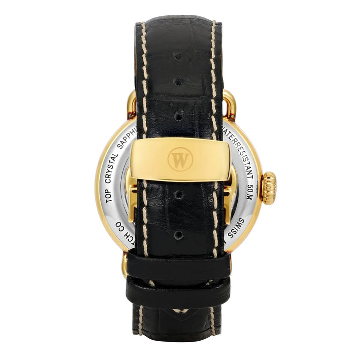 West End Men's Gold Tone Case Black Dial Automatic Watch