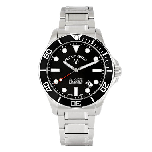 West End The Impermeable Men's Automatic 42mm Watch Black Dial