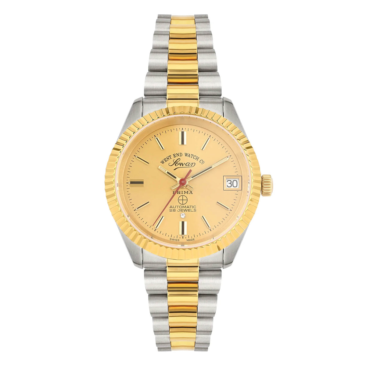West End The Classics Ladies 32mm Two-Tone Automatic Watch Champagne Dial
