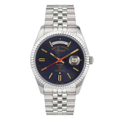 West End Men's Silver Tone Case Blue Dial Automatic Watch