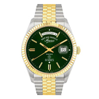 West End Men's Silver Tone Case Green Dial Automatic Watch