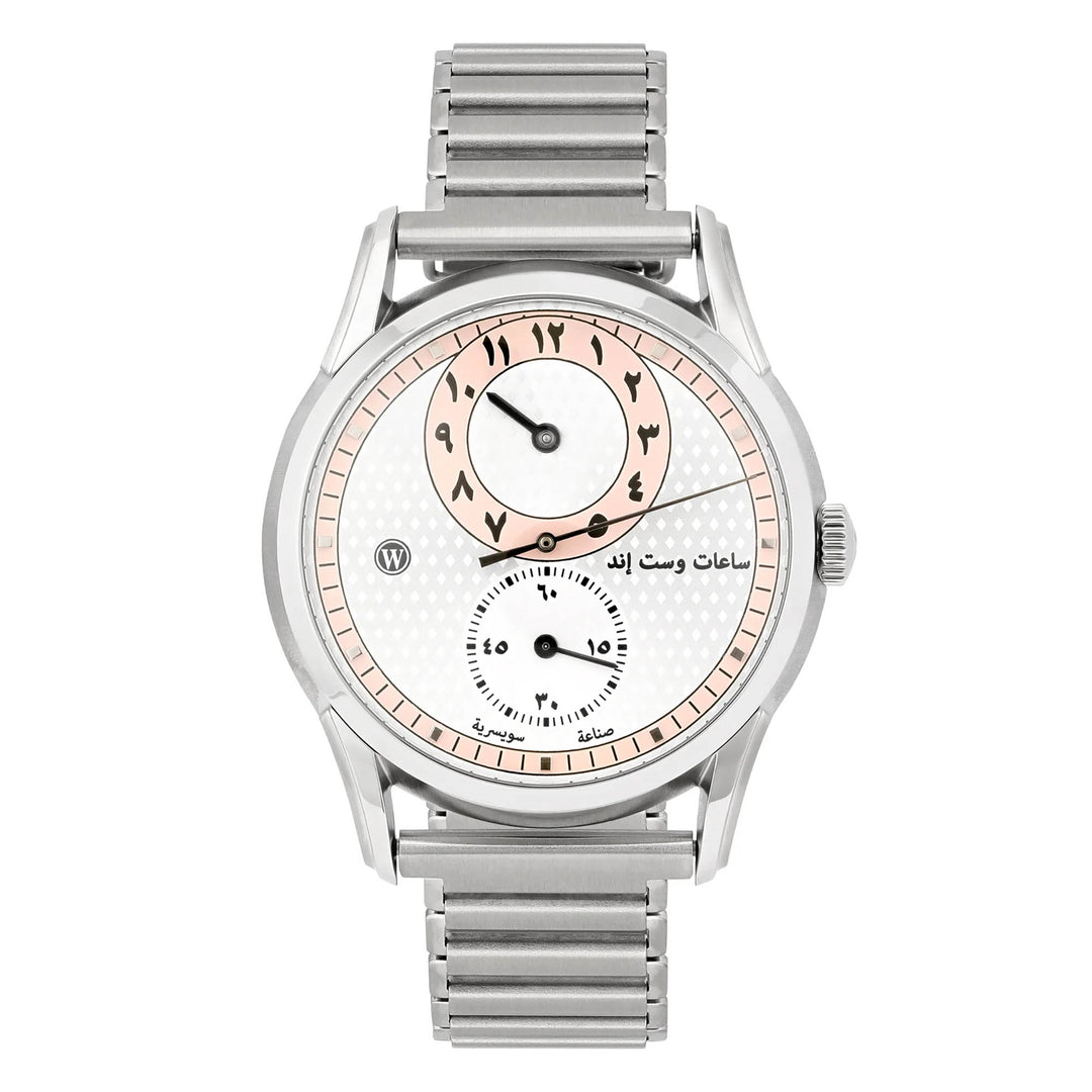 West End Men's Silver Tone Case Pink Dial Automatic Watch