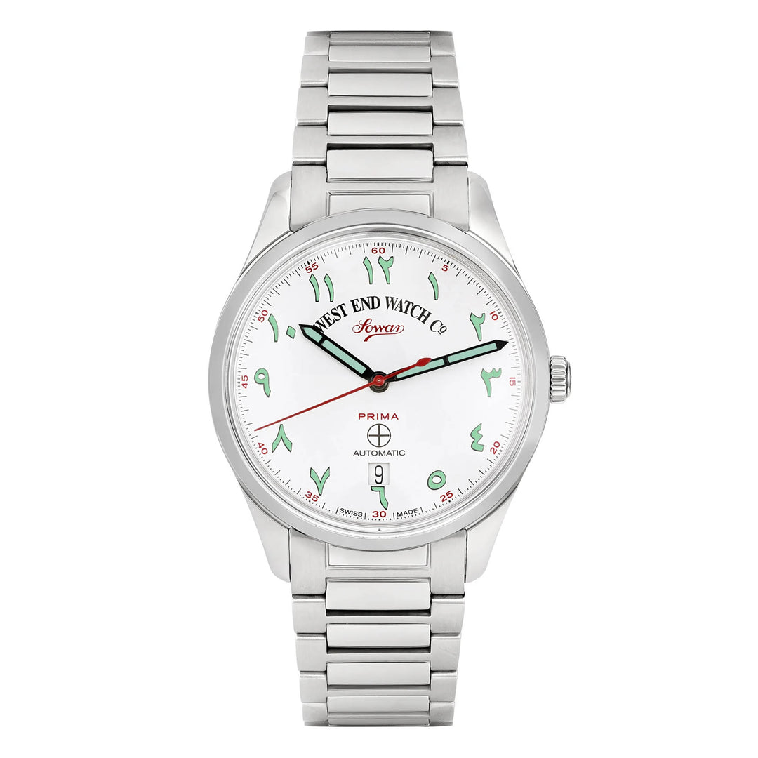 West End Men's Silver Tone Case White Dial Automatic Watch