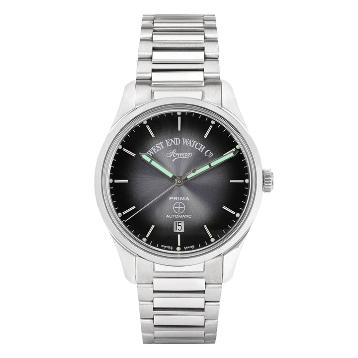 West End Men's Silver Tone Case Grey Dial Automatic Watch
