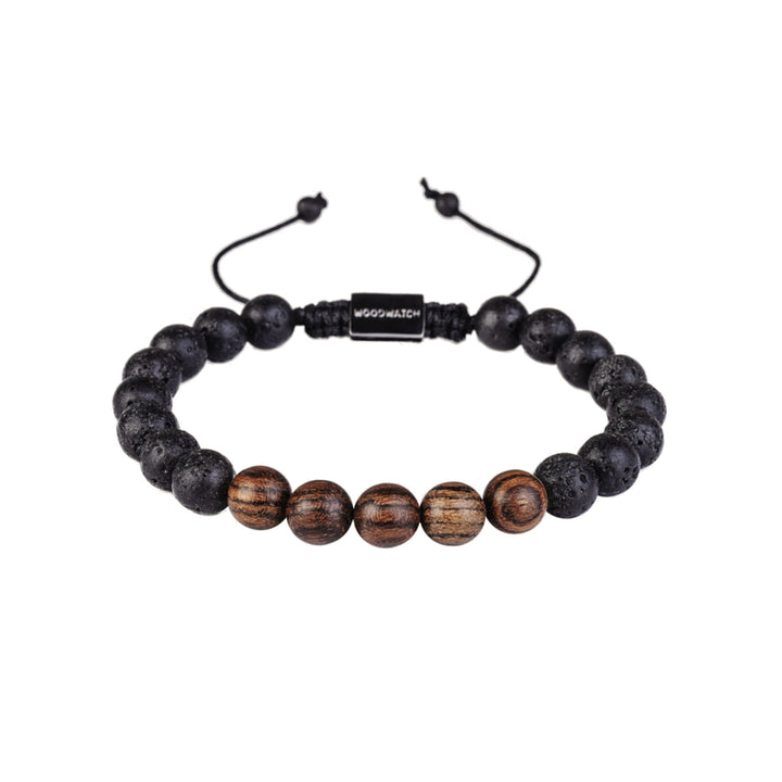 WOODWATCH BEADS ROSEWOOD VOLCANIC BRACELET - WW-ACC-RVO