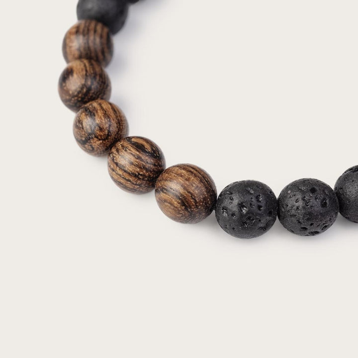 WOODWATCH BEADS ROSEWOOD VOLCANIC BRACELET - WW-ACC-RVO