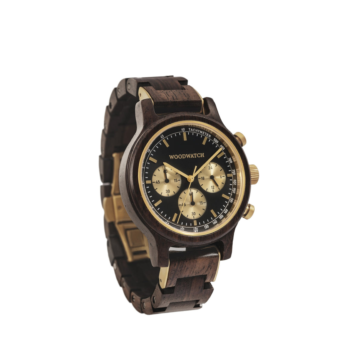 Woodwatch Men's Classic Chrono Black Forest Quartz Watch