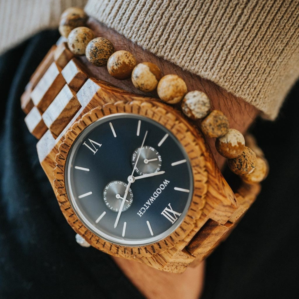 Woodwatch Men's Grand Ocean Blue Quartz Watch - WW-G-BO