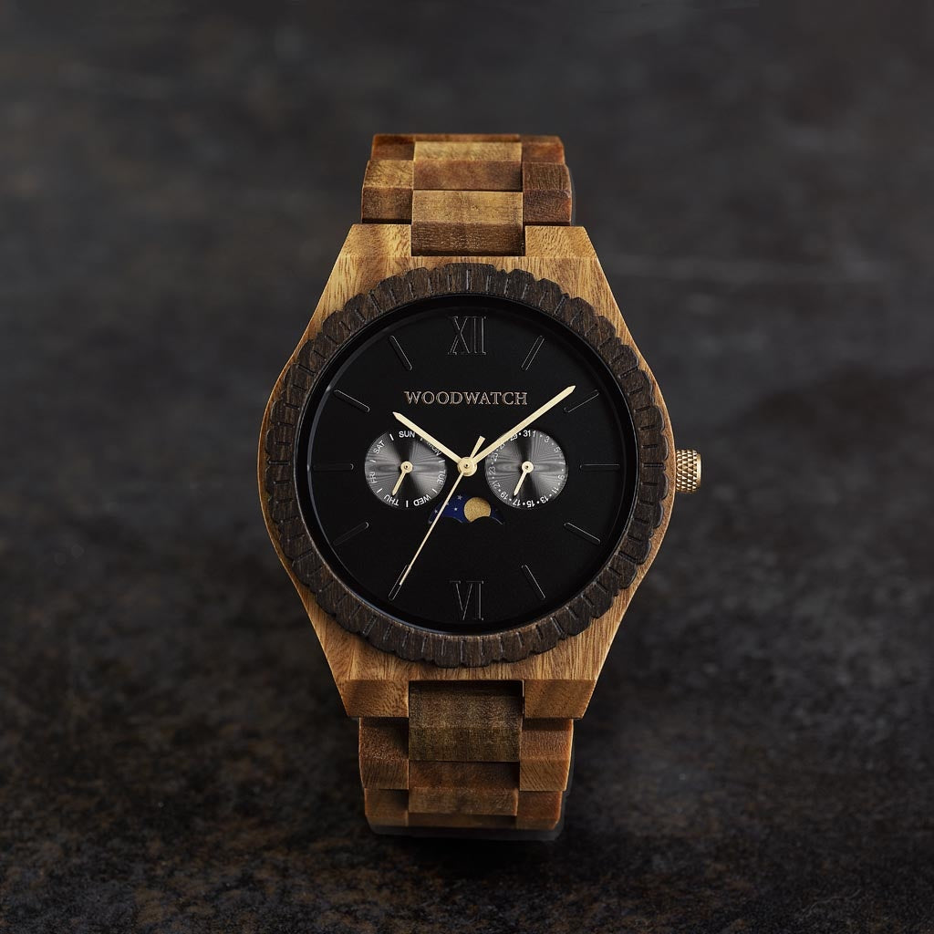 Woodwatch Men's Grand Dark Lion Quartz Watch