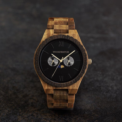 Woodwatch Men's Grand Dark Lion Quartz Watch - WW-G-DL