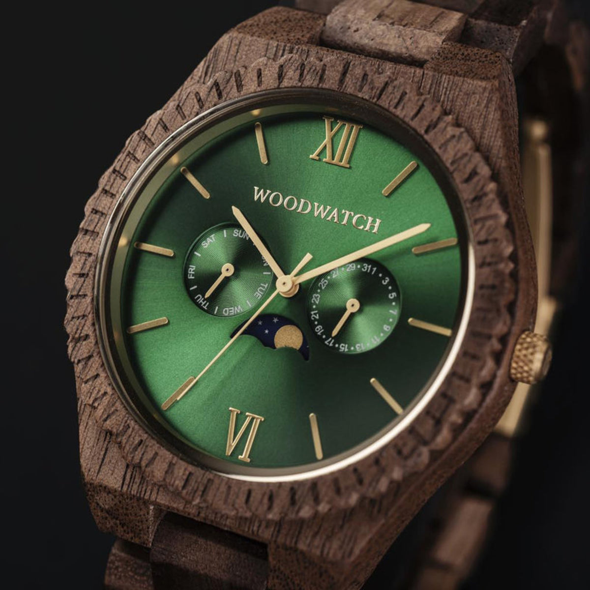 Woodwatch Men's Grand Emerald Jungle Quartz Watch - WW-G-EG