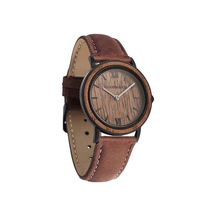 WOODWATCH LEATHER STRAP PECAN 16MM