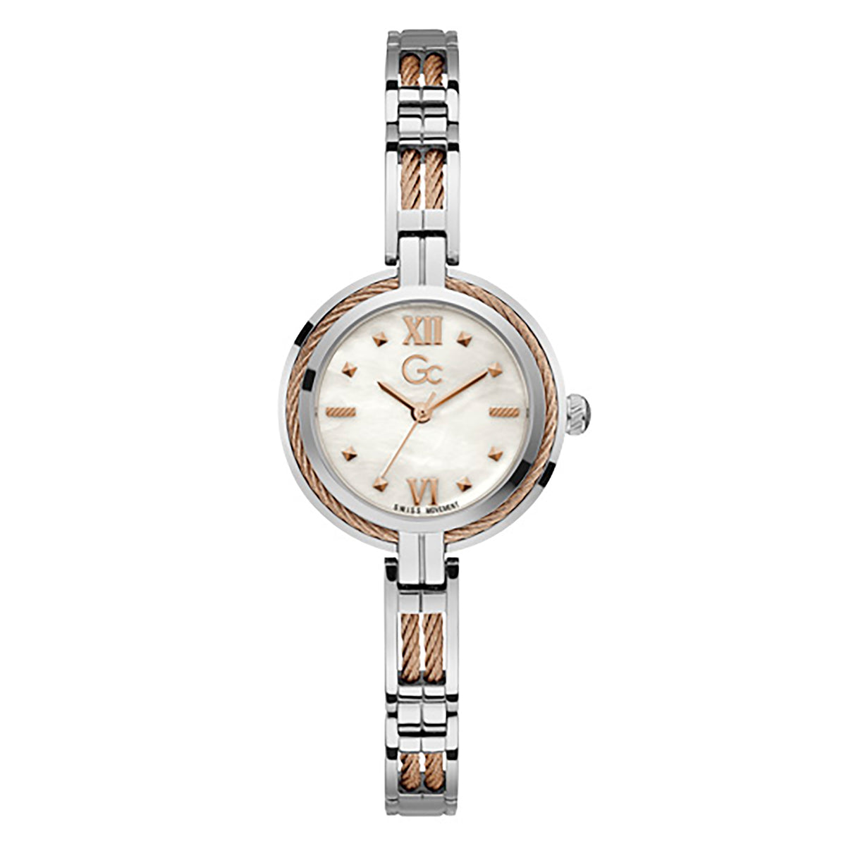 Gc Women's Watch Silver Case Quartz
