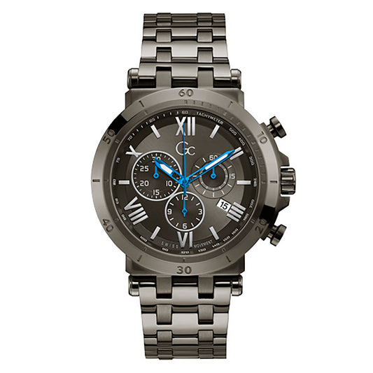 Gc Men's Watch Gun-Metal Case Quartz
