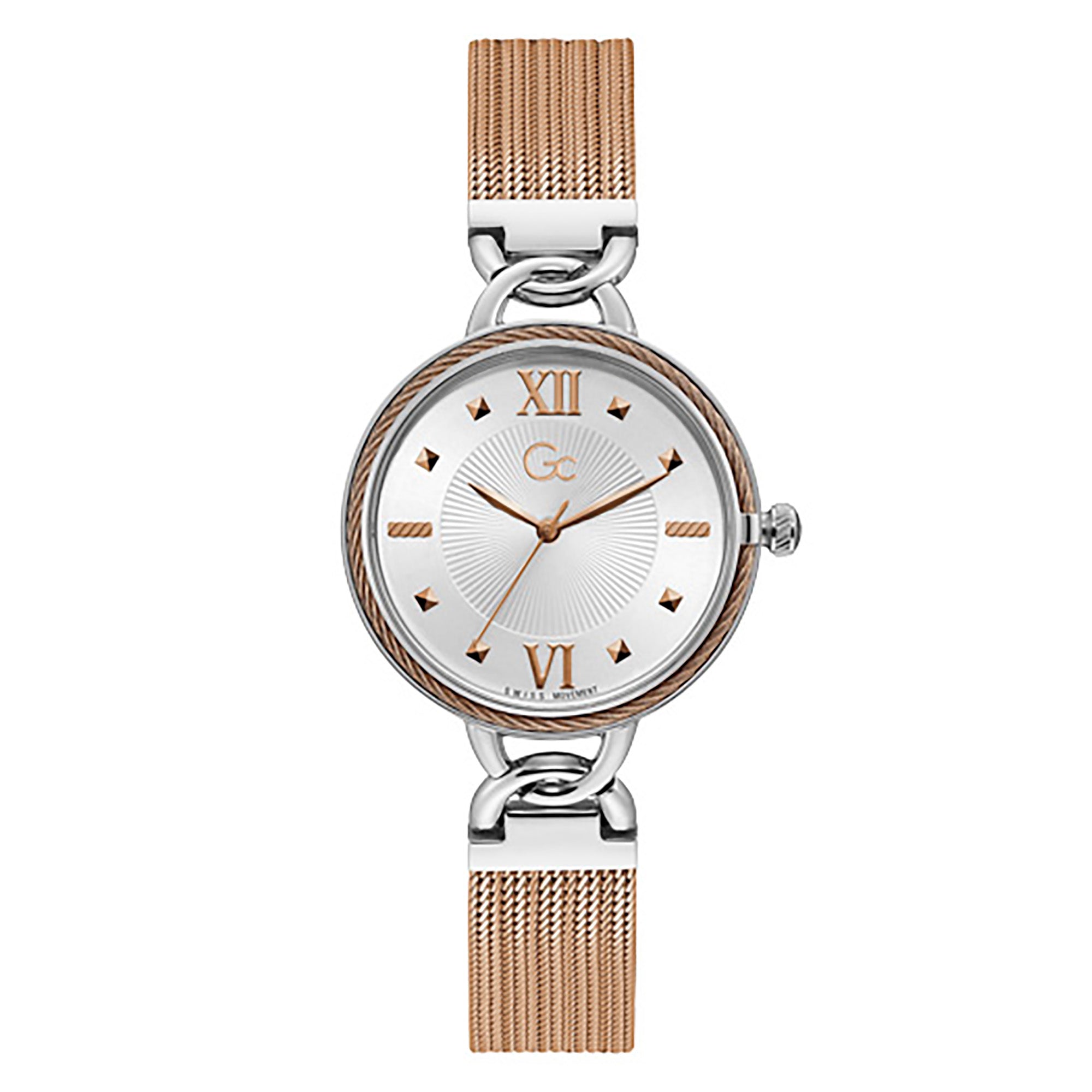 Shop Gc Women's Watch Silver Case Quartz - The Watch House UAE