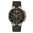 Gc Men's Watch Black & Rose Gold Case Quartz