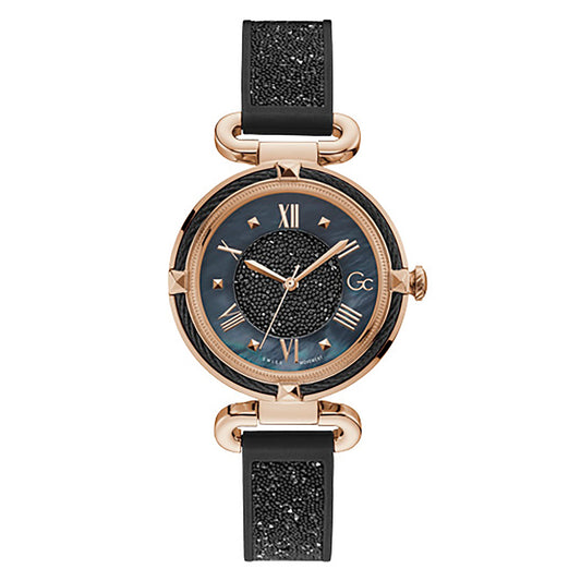 Gc Women's Watch Rose Gold Case Quartz