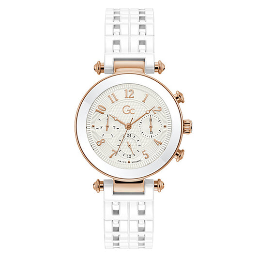 Gc Women's Watch Rose Gold Case Quartz