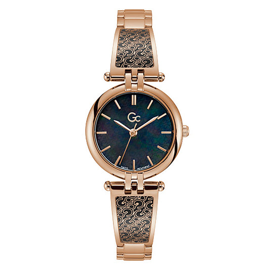 Gc Women's Watch Rose Gold Case Quartz